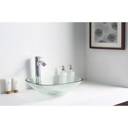 Anzzi Story Deco-Glass Vessel Sink in Lustrous Clear LS-AZ8119
